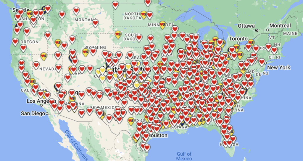 Loves Truck Stop Locations Map 2022 1 1024x546 